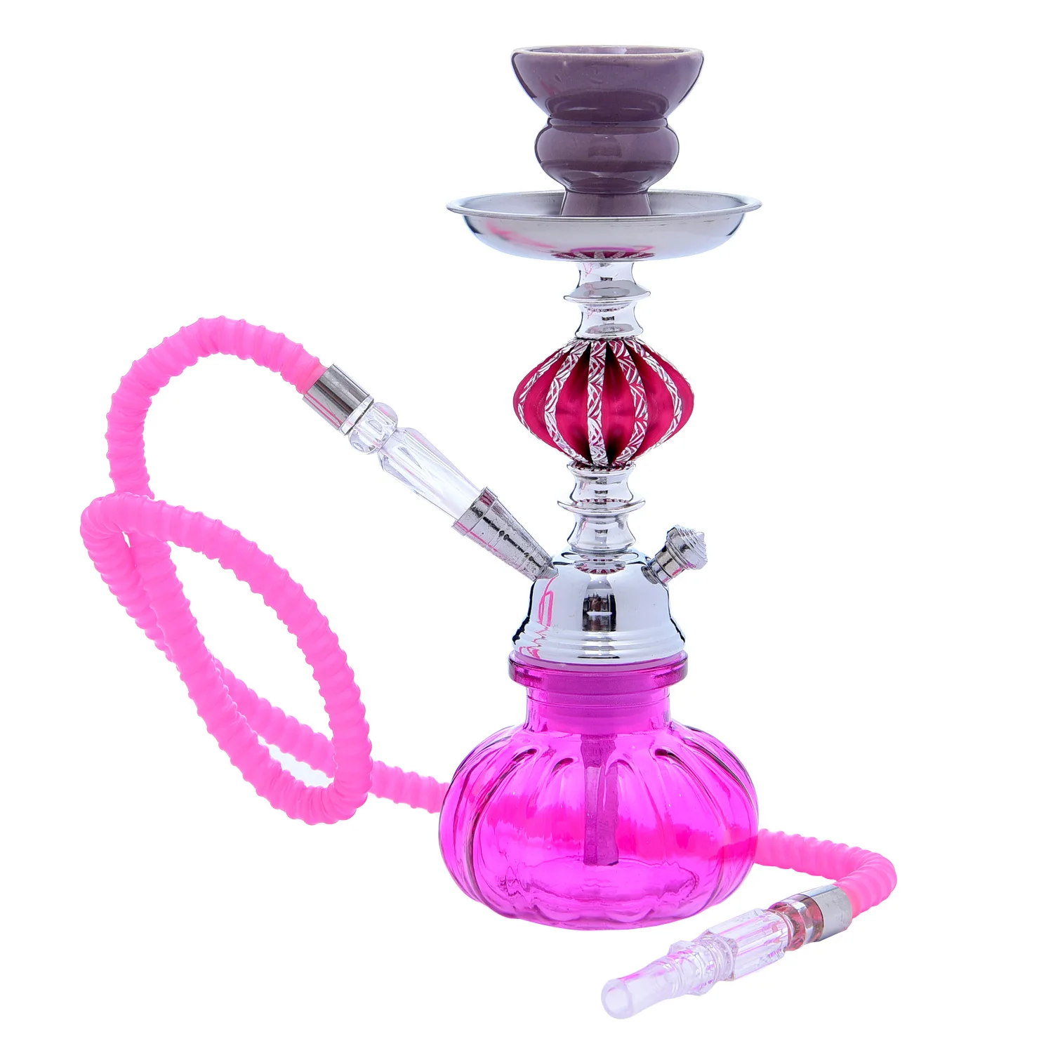 

DEJAYA Small Hookah Set Travel Shisha Pipe Portable Narguile Chicha Pipe with Hose Bowl Tongs Charcoal Tray Smoking Accessories