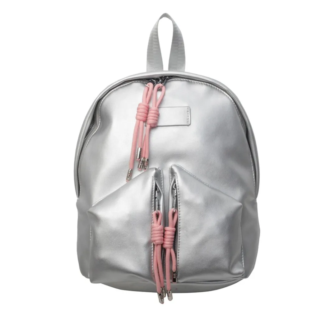 Vegan PU Leather Backpacks Women Luxury Designer Tassels Fashion Backpack Student Girls Cute Simple Large Capacity Book Bags