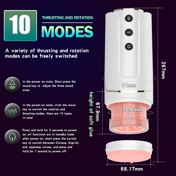 Masturbators for Men Automatic Sucking Telescopic Rotating Male Masturbator Cup Real Vagina Pocket Pussy Blowjob Machine Sex Toy 3