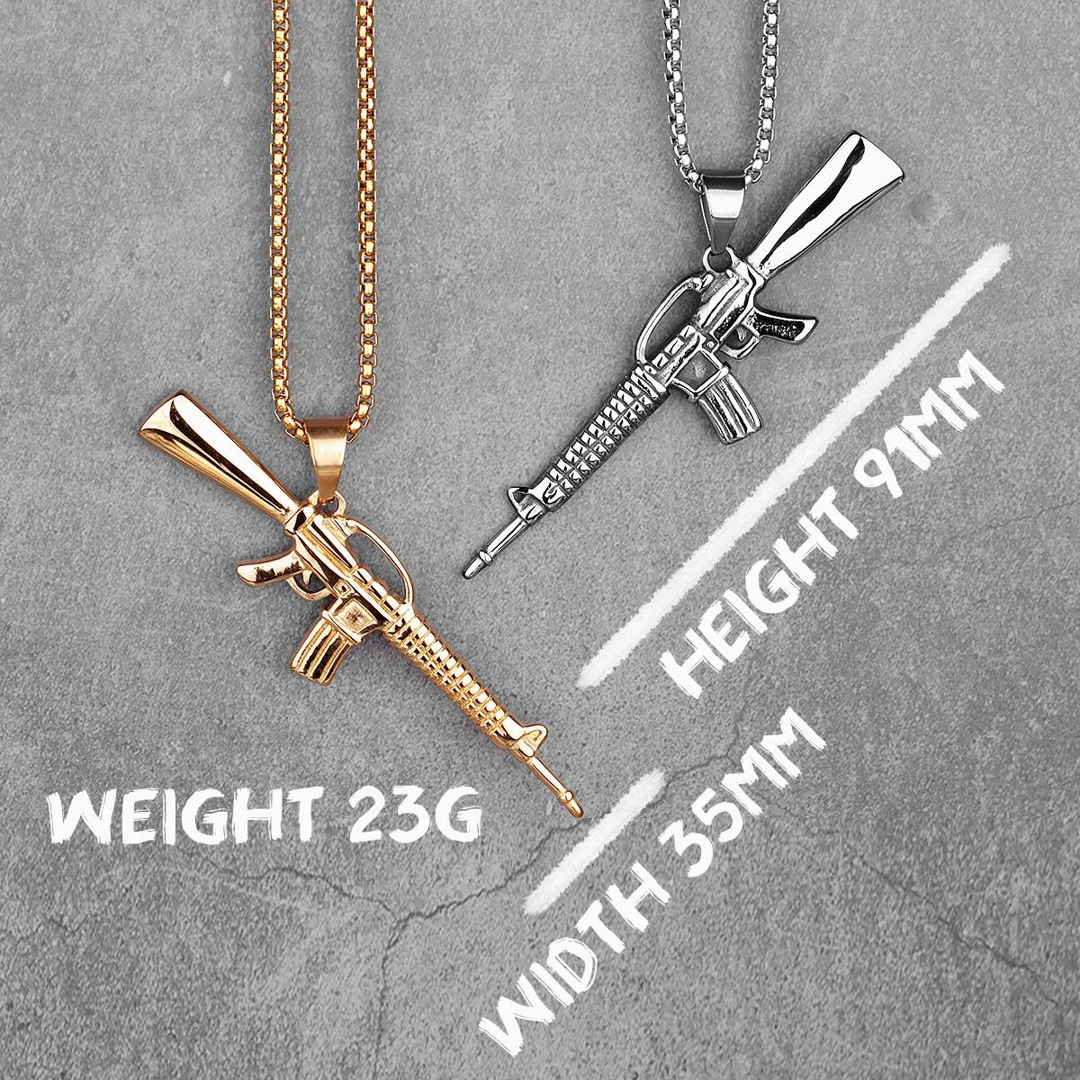 Stylish Men's Punk Hip Hop Necklace Pendant - Stainless Steel Jewelry Gift