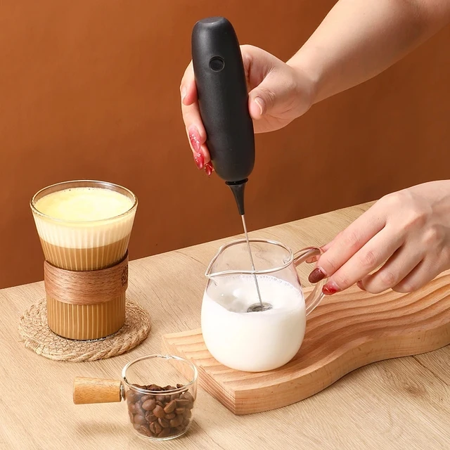 Electric Milk Foamer Coffee Maker Hand Mixer Cappuccino Ground Foam Blender  Egg Beater Type Convenient Small Power Milk Shake