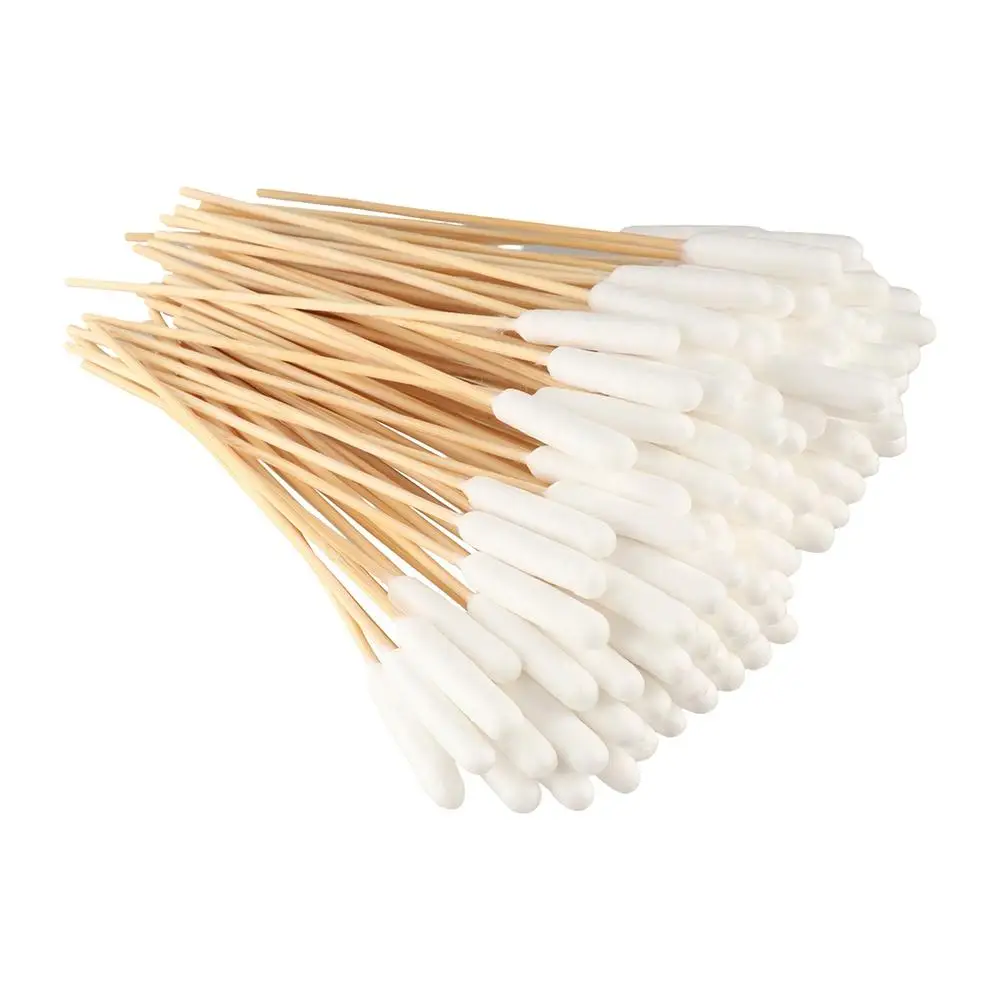 50pcs 15cm Pet Cotton Swabs Disposable Dirt Removal Cotton Swabs Dog Wash Ear Stick Single-head Pet Ear Cleaning
