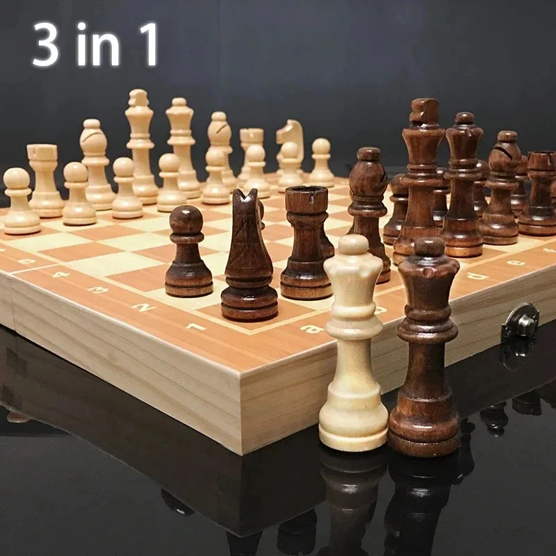 Xadrez de madeira conjunto de alta qualidade 4 rainha jogo de xadrez rei  altura 80mm peças de xadrez dobrável 39*39 cm xadrez com xadrez de madeira  i8 - AliExpress