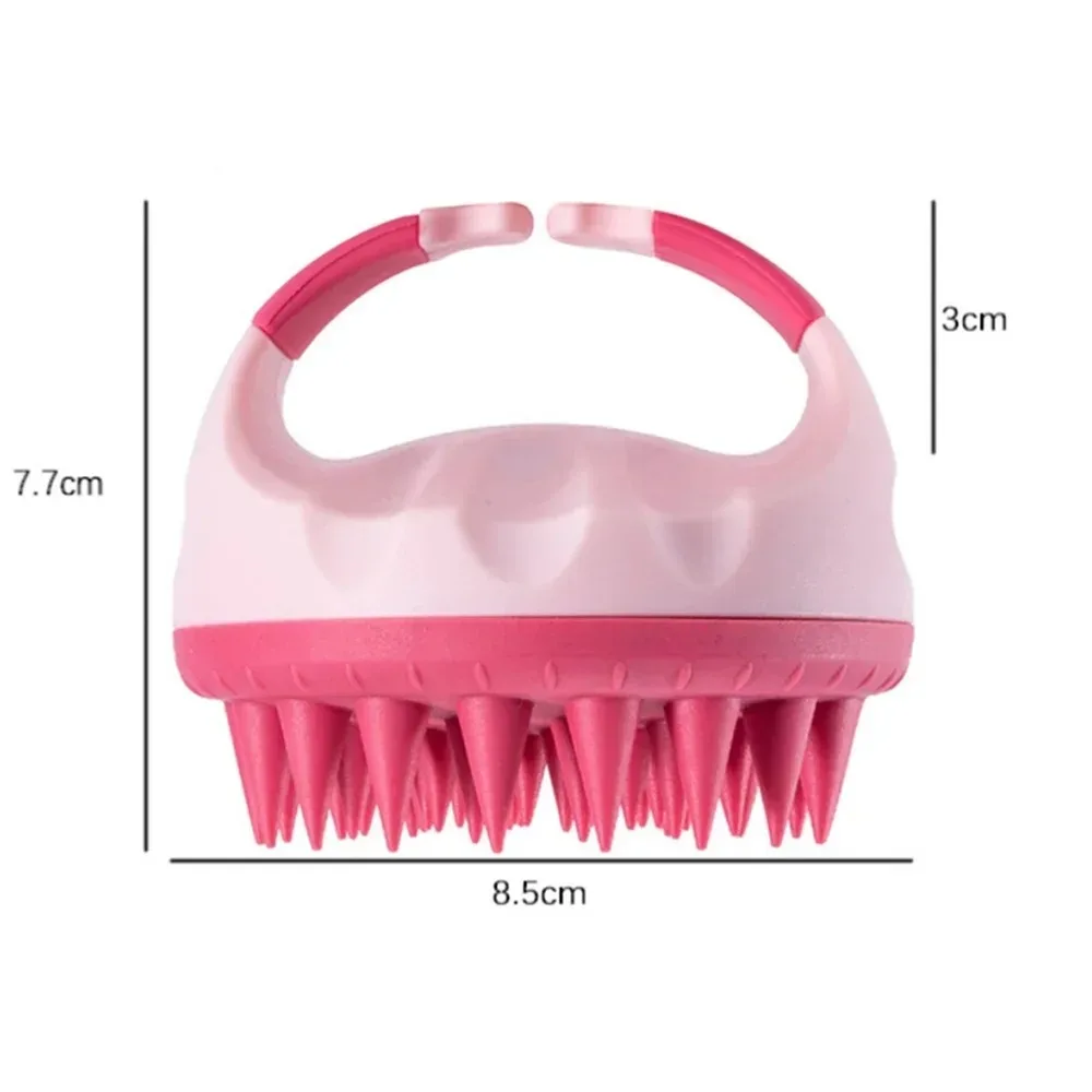 Spazzola Massaggiante per Cuoio Capelluto, Spazzola per Lavaggio Capelli, Pettine Massaggiante per Rimozione Forfora, Spazzola per Shampoo in Silicone Morbido - immagine 5