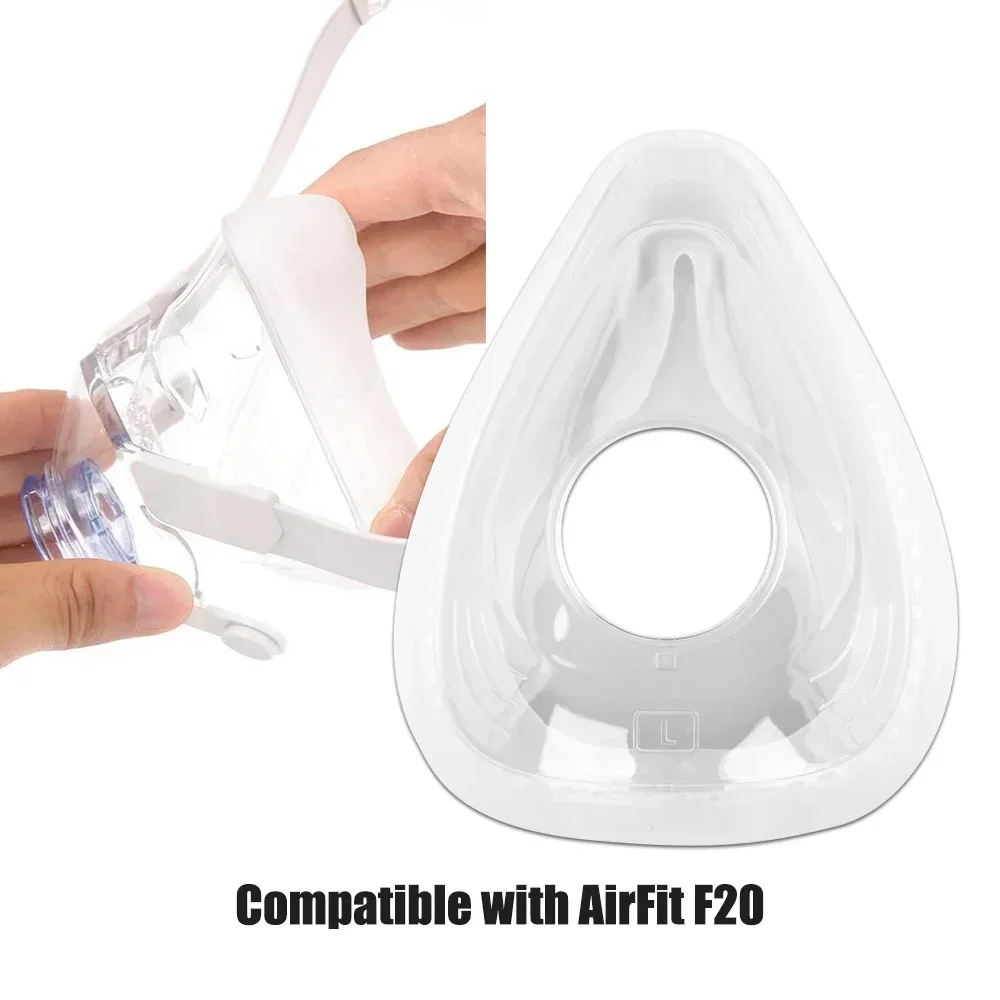 1pcs Mask for Airfit F20 Silicone Replacement Cushions CPAP Mask, Face Mask Compatible with Airfit F20 Face Cover Mouth Nose 4
