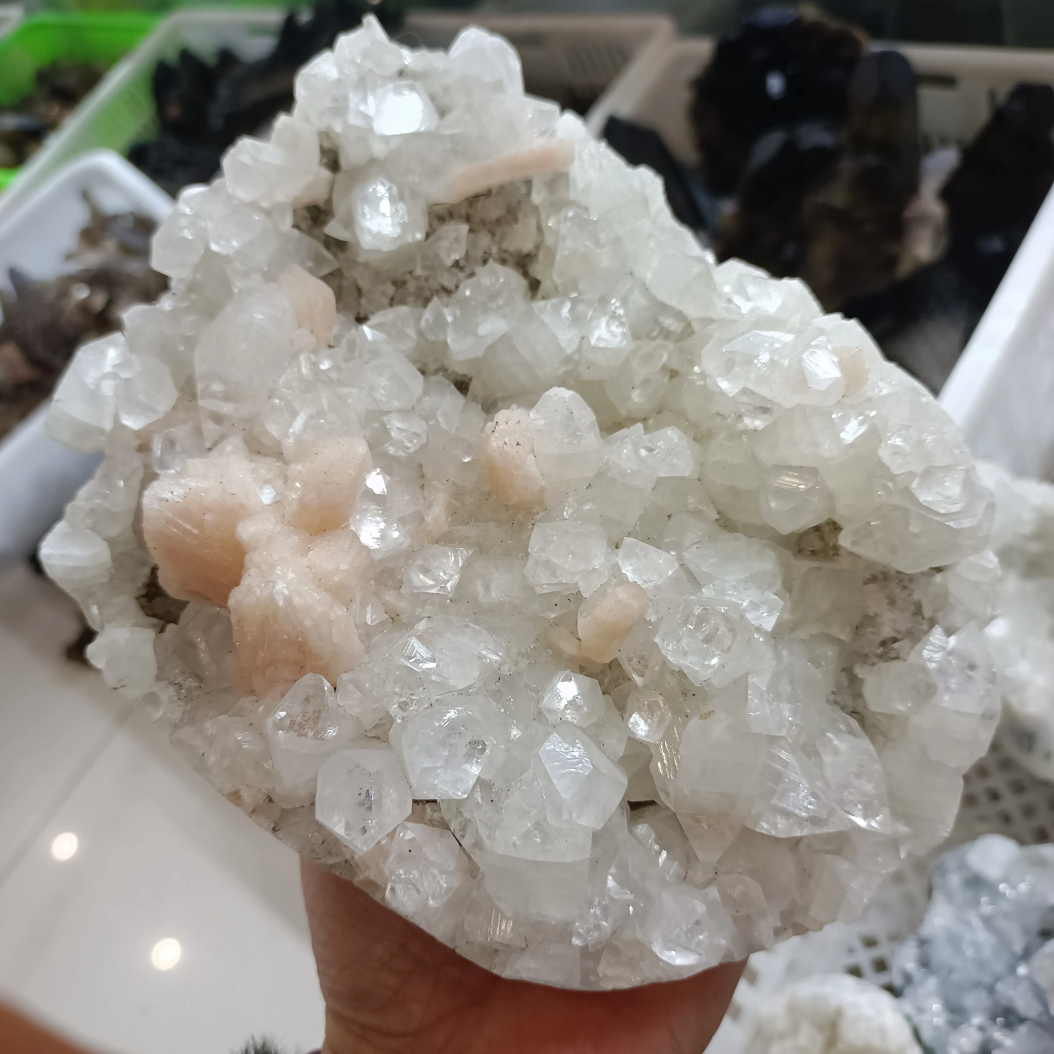 

Natural Fisheye Symbiotic Calcite Rough Ore Quartz Crystal Mineral Specimen Reiki Healing Home Decoration Meditation Gem