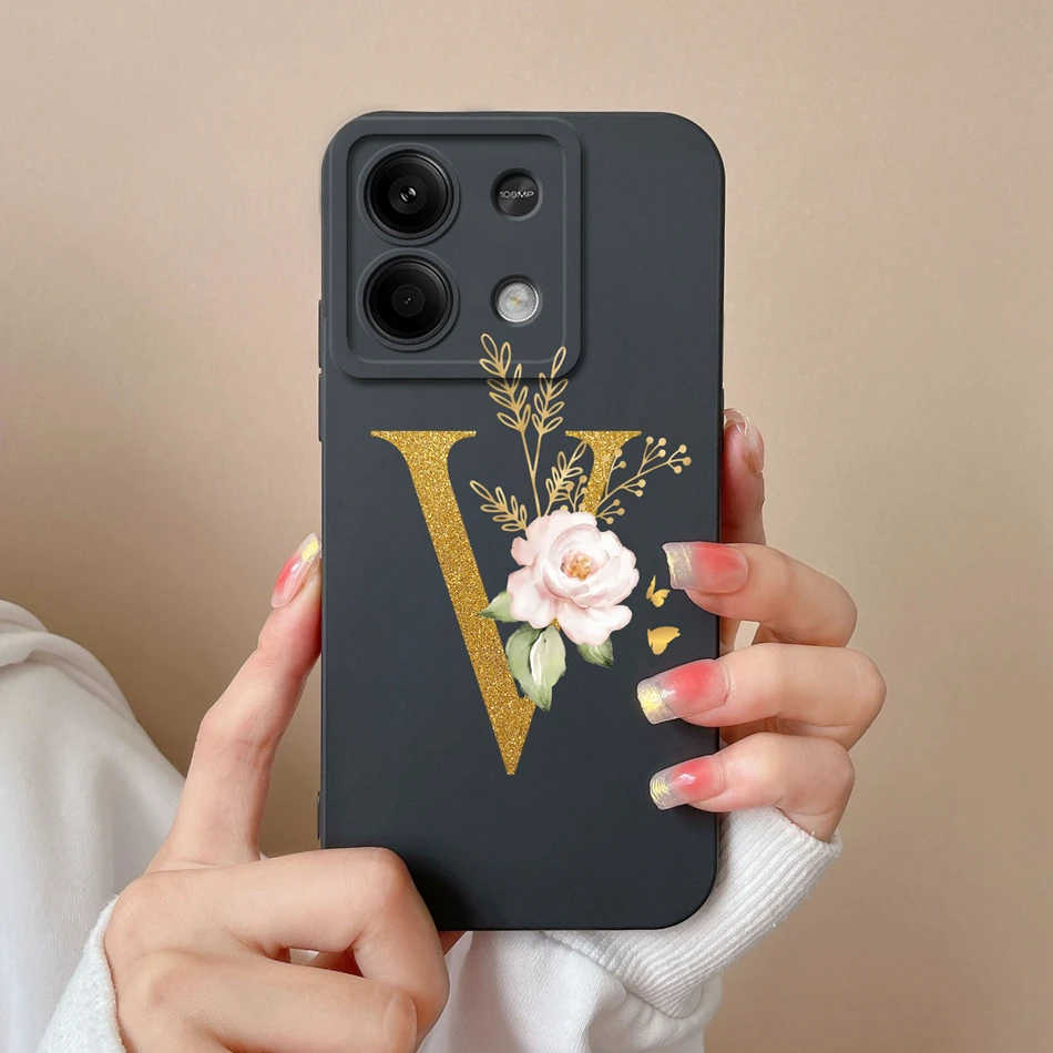 thumbnail image 1 of Funda de teléfono para Redmi Note 13 Pro, Protector de cobertura completa de silicona líquida suave con letras elegantes, 4G, 5G, 13Pro, 1 of 5