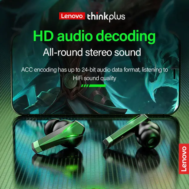 Lenovo-auriculares inalámbricos LP6 GM1 GM5 TWS para videojuegos