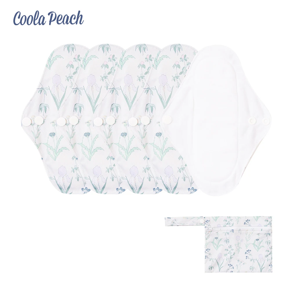 

Coola Peach #Boutique Life# 5pcs Set Recycled Fabric Breathable Waterproof Sanitary Pad Menstrual Napkin Mother Nursing Towel