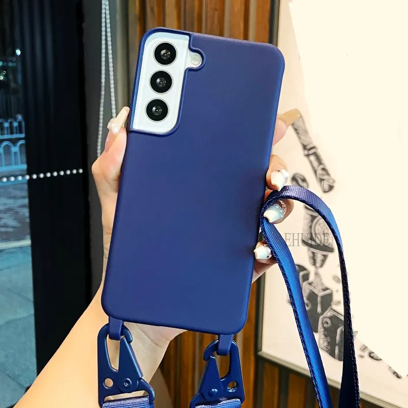 Versatile Silicone Crossbody Strap Case with Lanyard Attachment