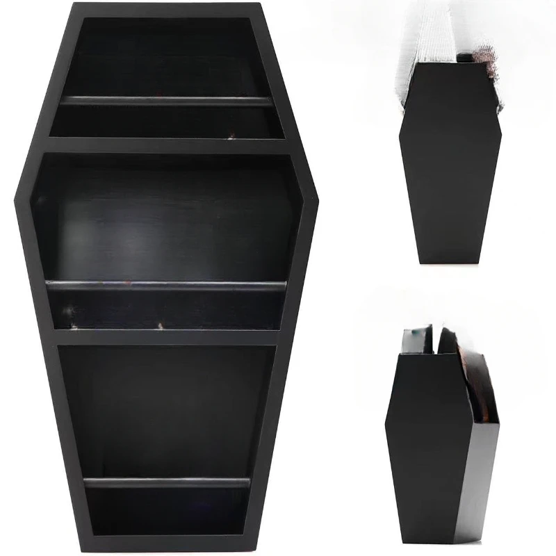 Gothic Storage Rack Coffin Shaped Display Rack Perfume Toiletries Storage Rack Makeup Brush Storage Box Multi-function Storage 2