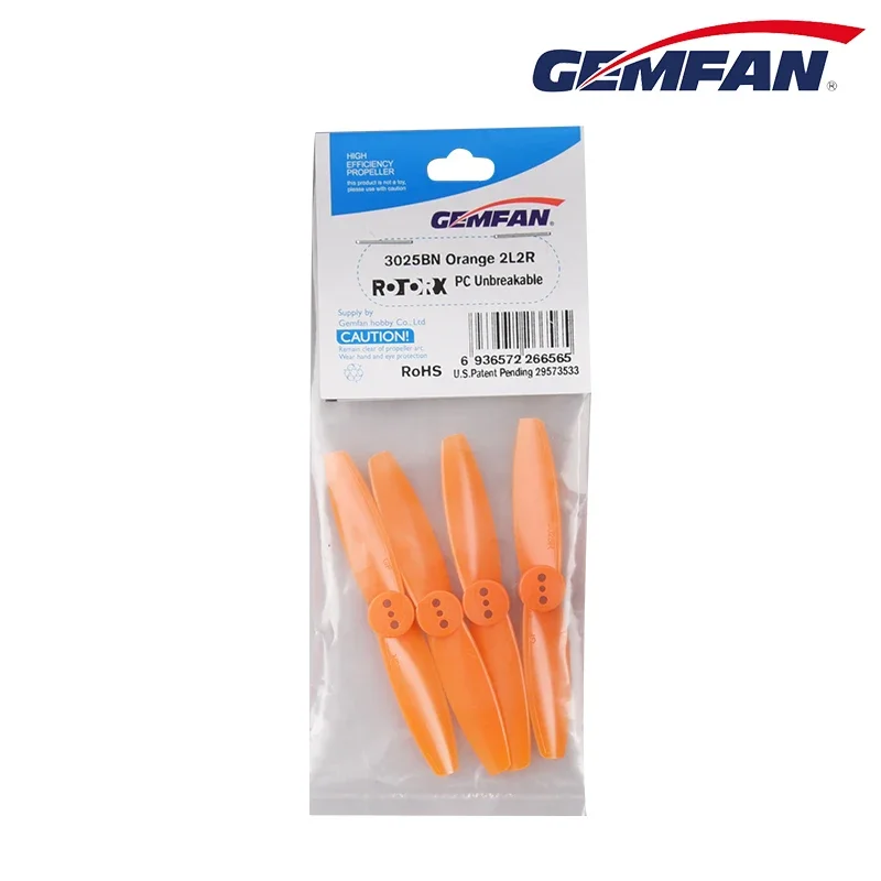 

10 пар (10CW + 10CCW) Gemfan 3025BN 3X2.5 2-Лопастной пропеллер с 3 отверстиями 1,5 мм для радиоуправляемых FPV Фристайл 3-дюймовых микро-дронов запчасти «сделай сам»