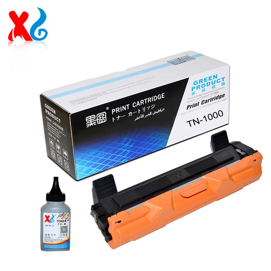 Tn-1000 Cartuccia Di Toner Per Brother Hl-1110 1111 1112 Dcp-1510 1511 1512 1515 Mfc-1810 1811 1812 1815 Stampante Laser 1000 Pagine