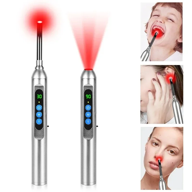 Red Light Therapy Cold Sore Device For Mouth Sores Treatment 660nm 850nm NearInfrared LED Light Therapy Machine Skin Care Wand