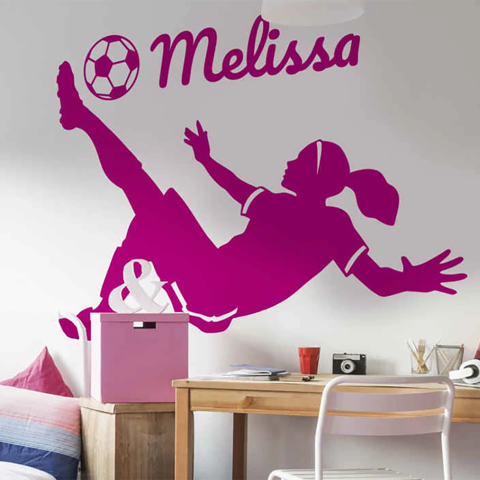 Adesivi Murali 3D Calcio - Decorazione Per Camera Ragazzi, 50 X 63 Cm