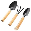 3pcs Mini Durable Spade Shovel Rake for Plant Potted Flowers Seedlings Loose Soil Erramientas Bonsai for Little Hands Light Use 3