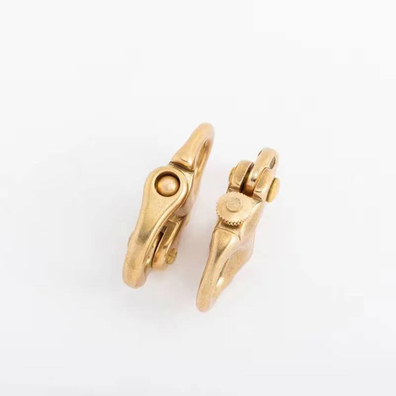 Description Picture 6 of item1 x Solid Brass Buckle Clasp Buckle Keychain Ring Hook screw pin joint Connecter Bag Strap Leathercraft Accessories Parts