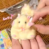 Cute Hamster Pinch Music Decompression Toy Simulation Soft Silicone Slow Rebound Flocking Toy Children Hamster Ornaments Gift 1