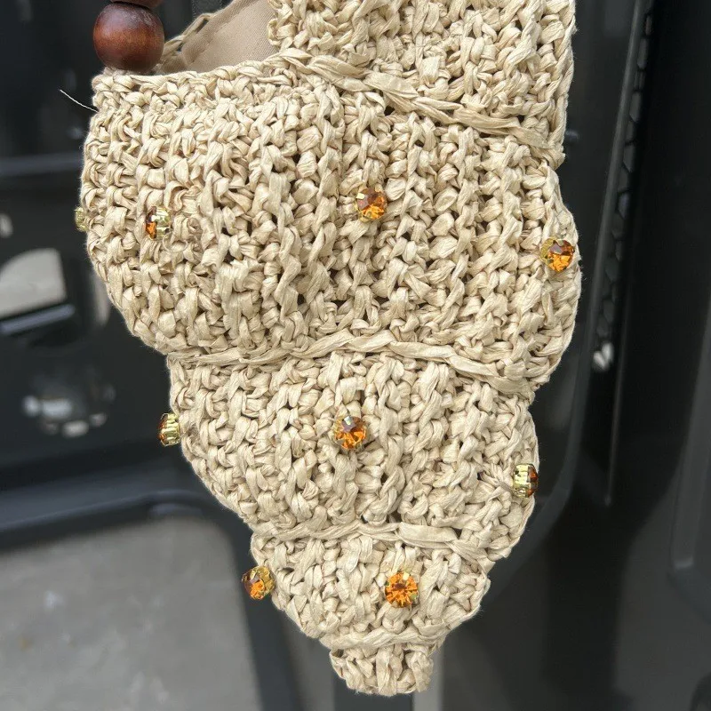 Hand-woven High Quality Conch Bag Luxury Pearl Chain Women Seaside Holiday Creative Shoulder Bag Cute Shell Brand Crossbody Bag