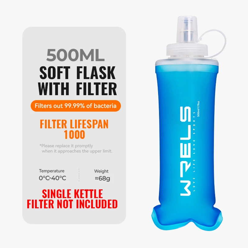Ultralight Collapsible Water Filter Soft Flask