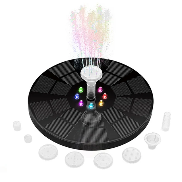 Napelemes Panel Készlet Vízszivattyú 3W -Os Öntözés Merülő Szivattyú 1600Mah Akkumulátor Színű Led -Es Lámpákkal Kerthez/Tó/Medence/Haltartály - Image 4