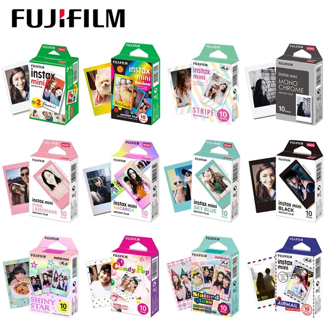 Fujifilm-papel fotográfico para cámara instantánea Instax Mini, marco  negro, Macaron, arcoíris, para Mini 11, 9, 8, 7s, 70, 25, 50, 90, SP-2,  10-20 hojas - AliExpress