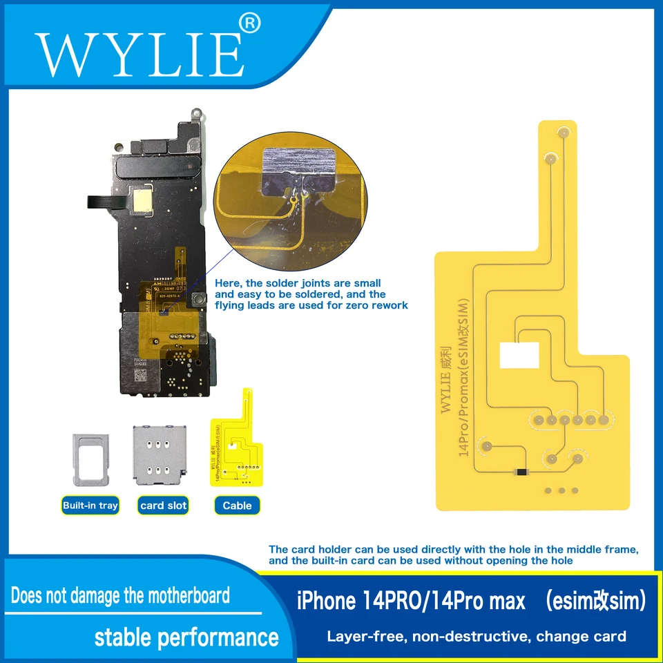 Wylie eSIM for iPhone 14 pro max、14 pro max、15 plus、単一のSIM