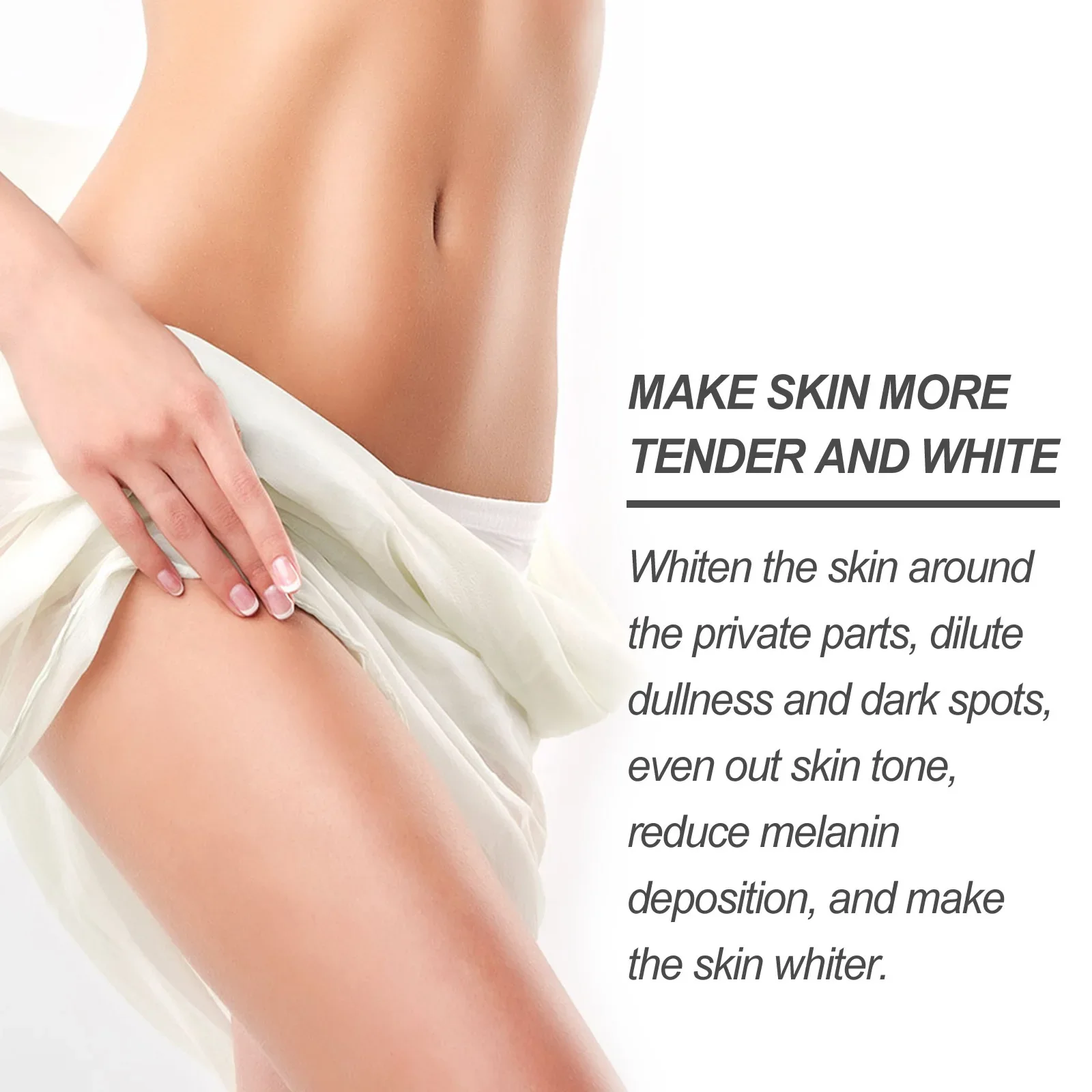 Body Whitening Cream Brighten Underarm Elbow Knees Joint Dark Spots Melanin Removal Intimate Parts Nourishing Snow Bleach Cream 5