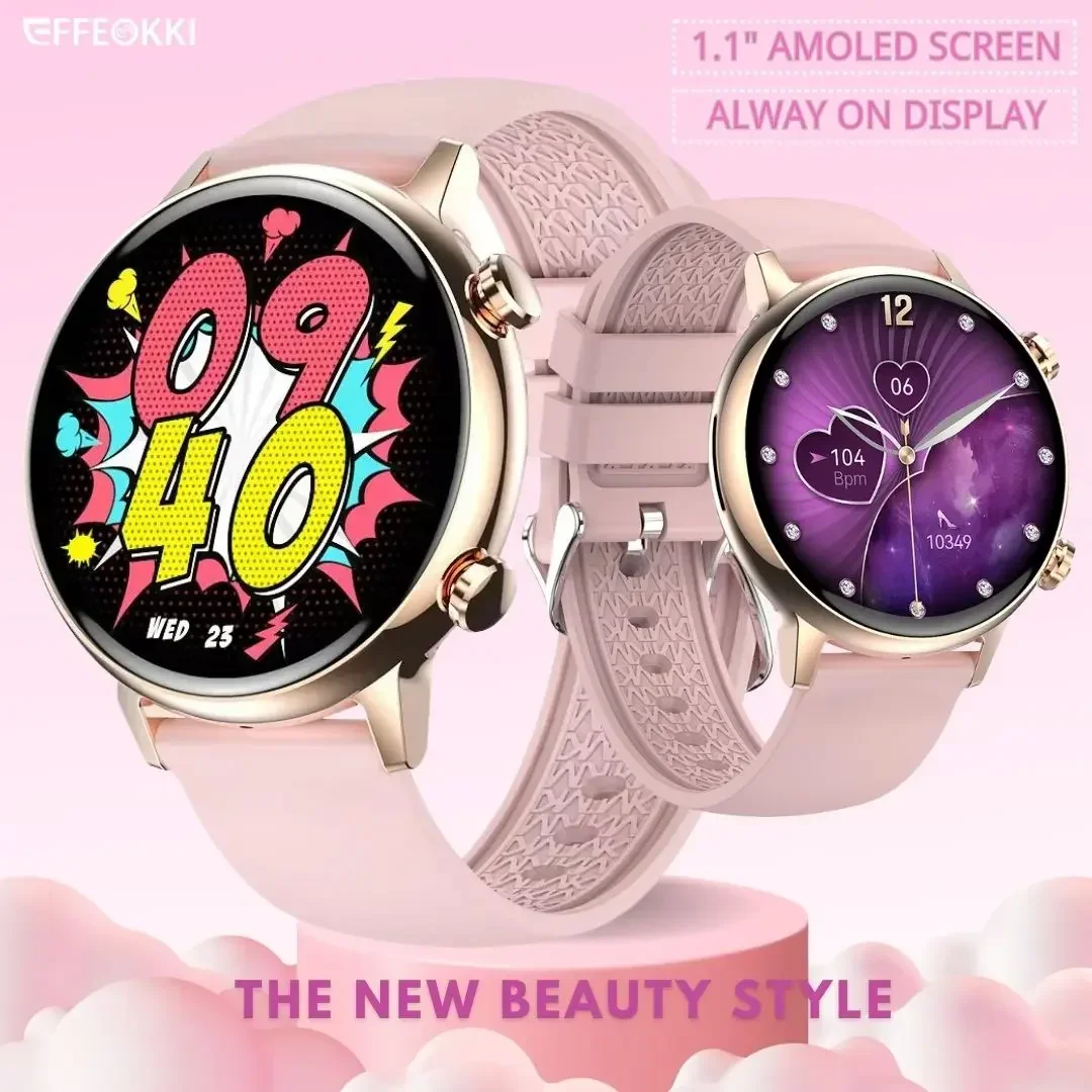 

HK39 Lady Smart Watch for woman 2024 1.1" Amoled 360*360 Female Health Monitor BT Call Waterproof Luxury Fashion Smartwatch Pro