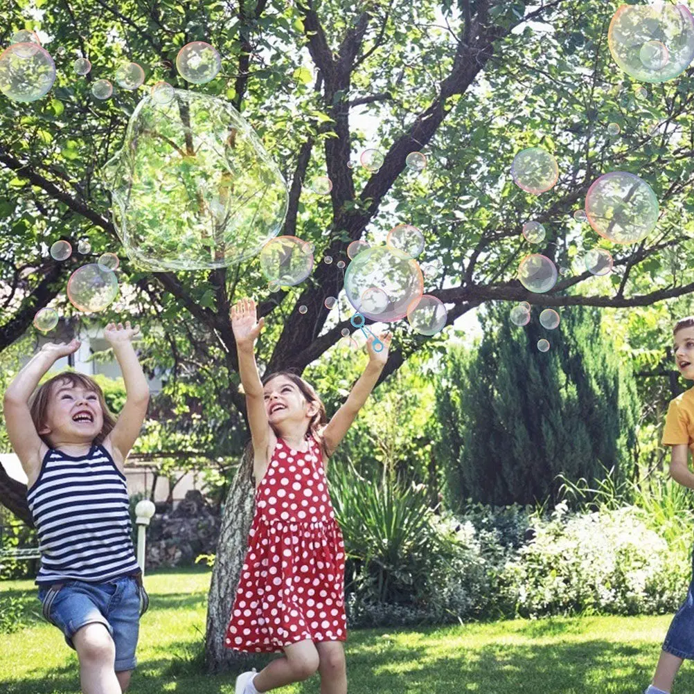 6개 버블 막대 세트, 화려한 대형 비눗방울 만들기 도구, 야외 놀이용품, 파티 선물 필수품, 비눗방울 제조기, 파티 선물