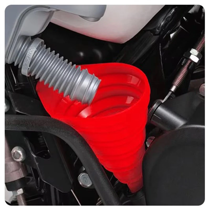 Engine Funnel Car Universal Silicone Liquid Funnel Washer Fluid Change Foldable Portable Auto Engine Oil Petrol Change Funnel