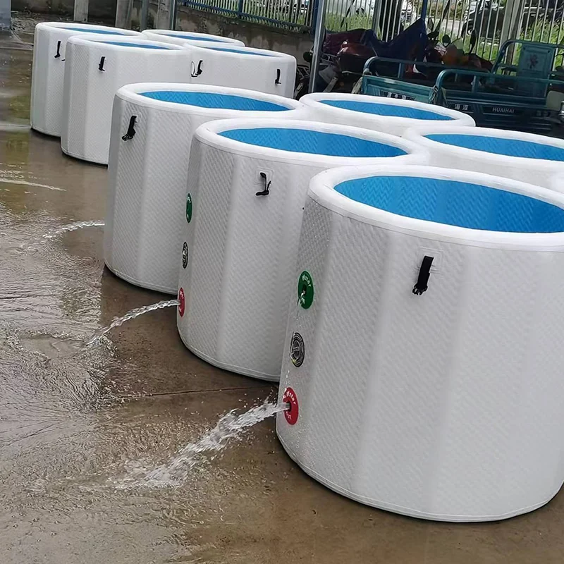 Portable Small Round Ice Bath Tubs Drop Stitch Inflatable Ice Tub