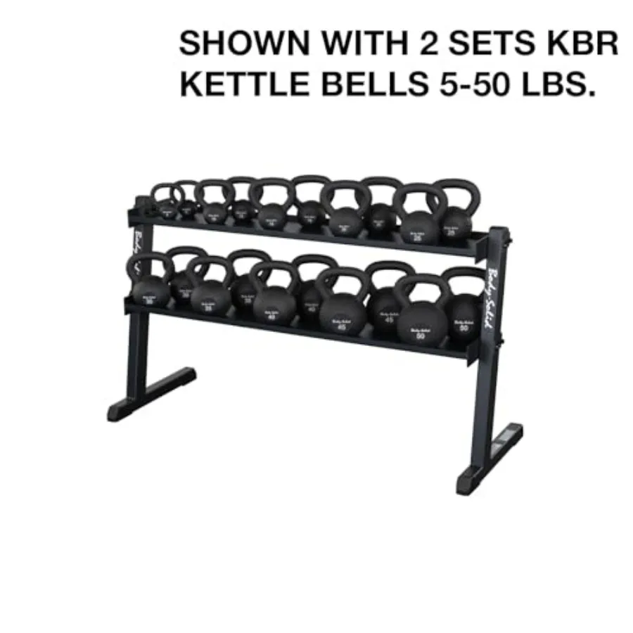 (GKR60) 2-Tier Kettlebell Rack, 1000lb Weight Stand Storage, Commercial and Home Gym Strength Training Organizer