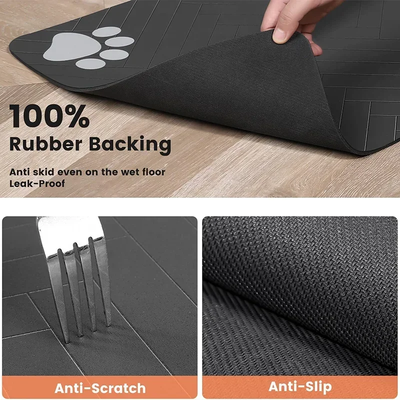 Pet Placemat - Quick-Dry, Waterproof Feeding & Drinking Mat