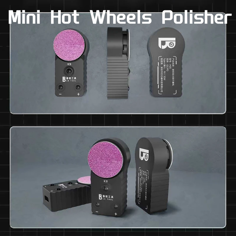 루반 M25 미니 핫휠 광택기 9V/30W 10단계 조절 가능 소형 디스크 연마 및 그라인딩 블레이드 핀셋 광택기