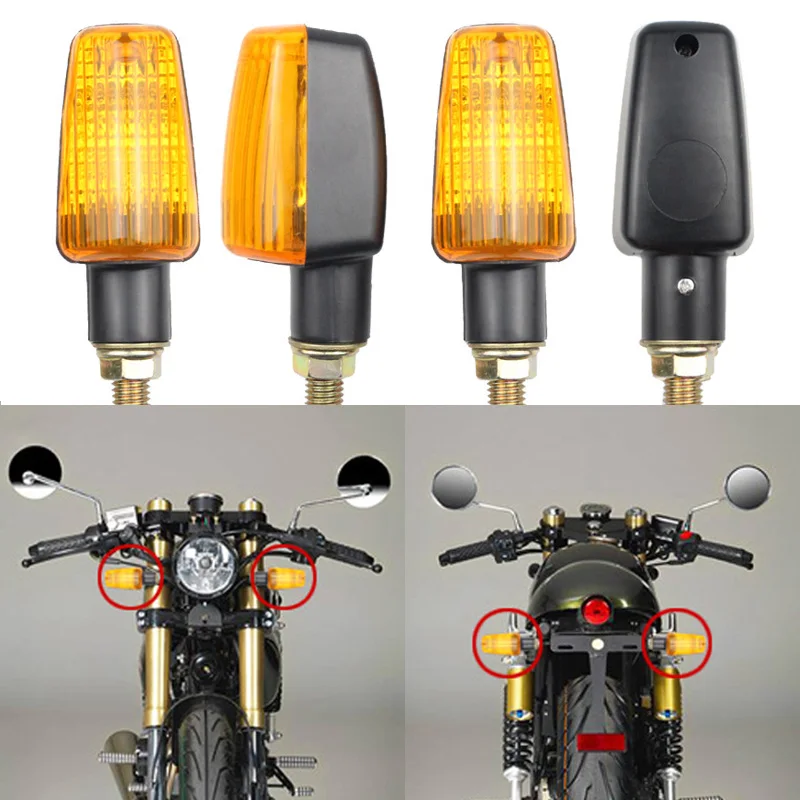 

2pcs Universal 12V Motorcycle Turn Signal Indicator Light Turning Amber Lamp Bulb Motorbike Lamps Blinker Flash Bike Lamp