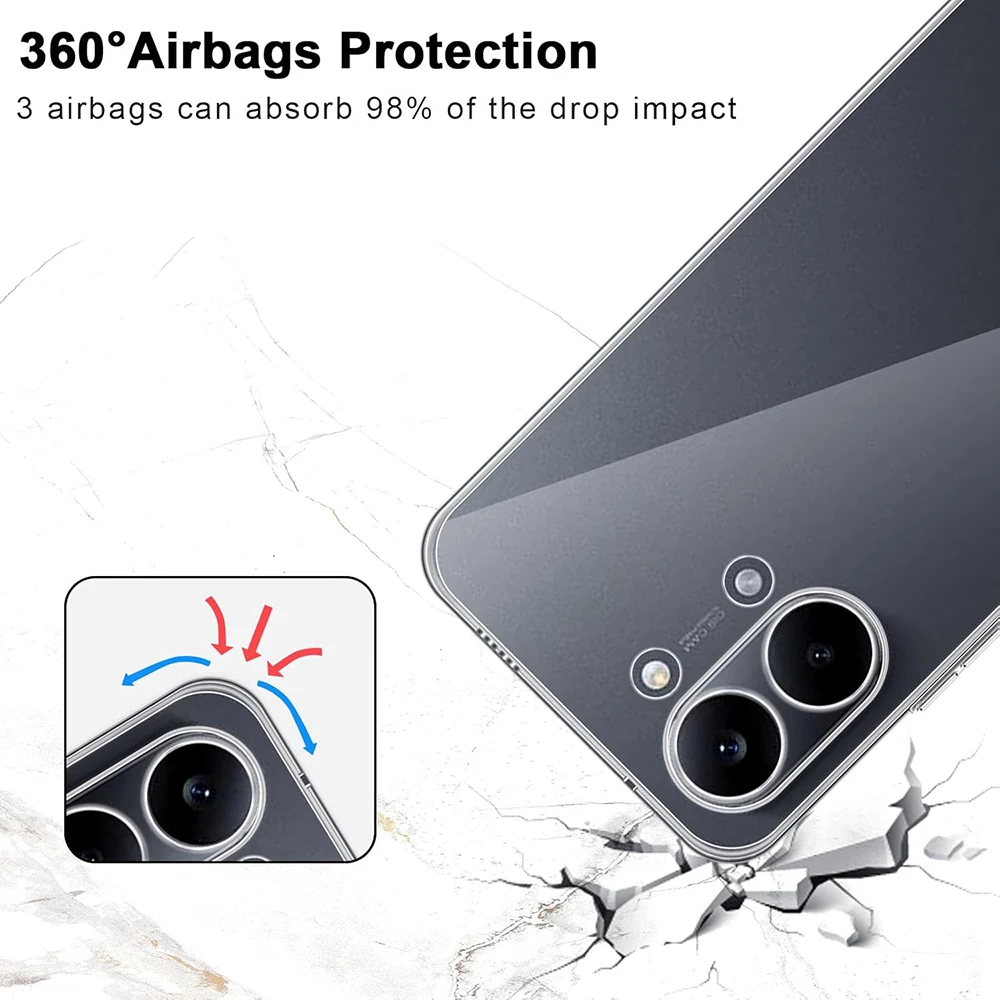 Ultra Thin Transparent Silicone Shockproof Case - Clear TPU Slim Shell