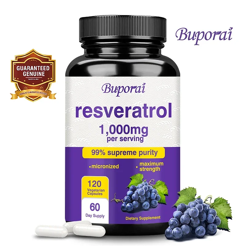 Resveratrol Supplement Anti-Aging Cardiovascular Joint Support Skin Health Nad+ Resveratrol Supplements