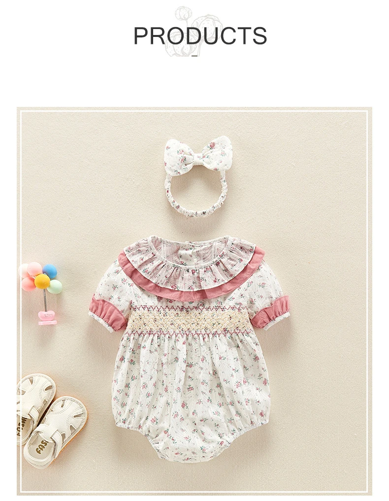 baby bodysuit dress Cute Toddler Baby Girls Jumpsuits Summer Girl Baby Rompers Infant Children Cotton Short Sleeve One-piece Rompers best Baby Bodysuits