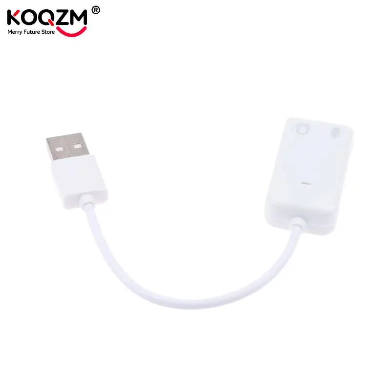 7.1 외장 USB 사운드 카드 잭, 3.5mm USB 오디오 어댑터 이어폰 마이크 사운드 카드, 맥북 컴퓨터 노트북 PC용 휴대용