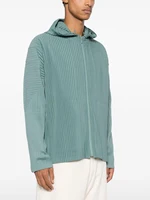 Miyake Pleated Homme Plisse Men's Fine Pleated Hooded Zipper Jacket 1