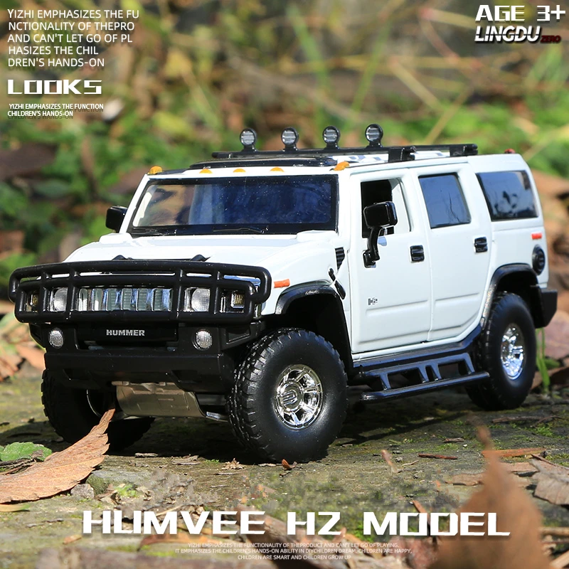 1:32 HUMMER H2 Alloy Car Model Diecast Metal Toy Off-road Vehicles Model Simulation Sound and Light Collection Children Toy Gift diecast model cars