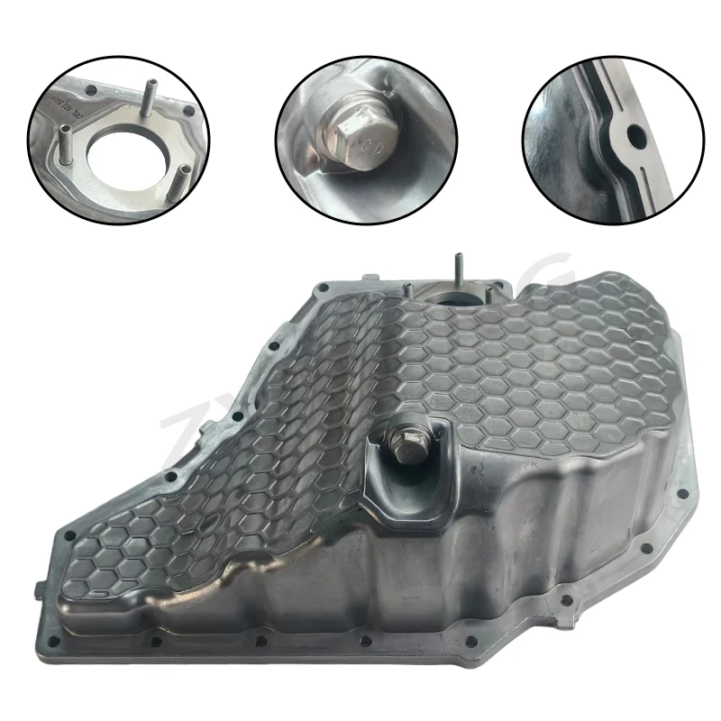 06L103598F aluminum engine oil pan lower strengthened version for A4 A5 A6 A7 Q5 Macan, 06L103598J 06L103598AG 95810360000