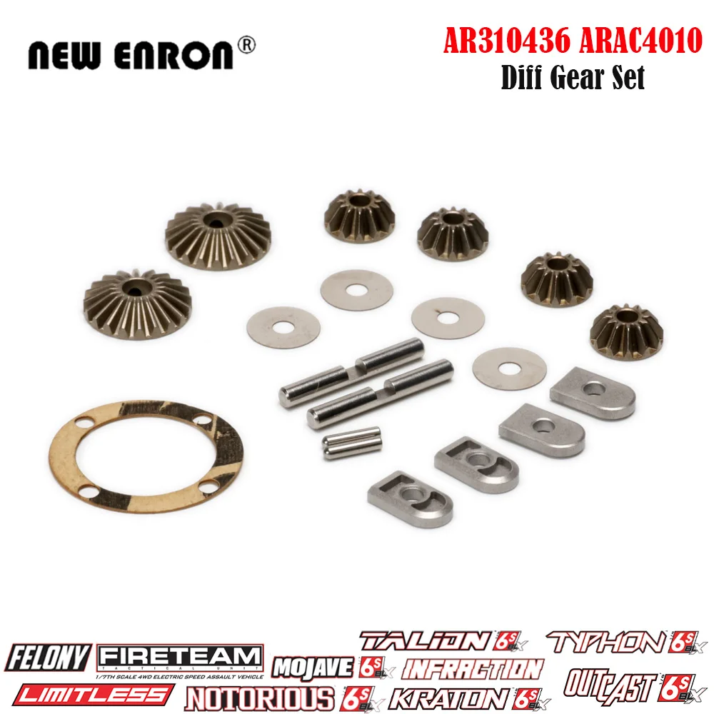 Steel Diff Gear Set 42T 15T For Arrma RC Cars - Fits Fireteam, Infraction, Kraton, Typhon 6S Models