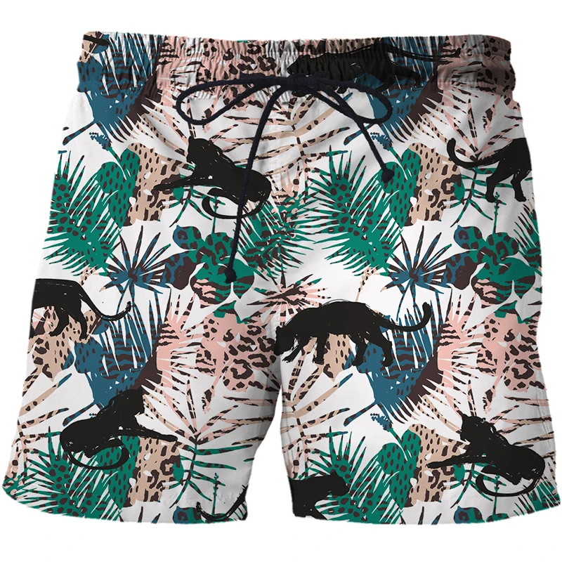 Shorts Men's Jungle Leopard Pattern Shorts 3D Printed Summer Beach Shorts Fashion Casual originality Quick-drying Swimsuit best casual shorts Casual Shorts