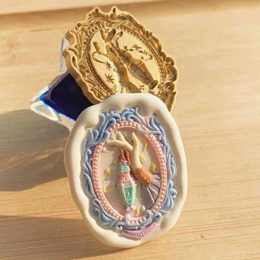 Wax Seal Multilayer Carved Chapter Head Anaglyph Bronze Wedding Invitations Envelope Seal Stamp Hands Zhang Toys Gift