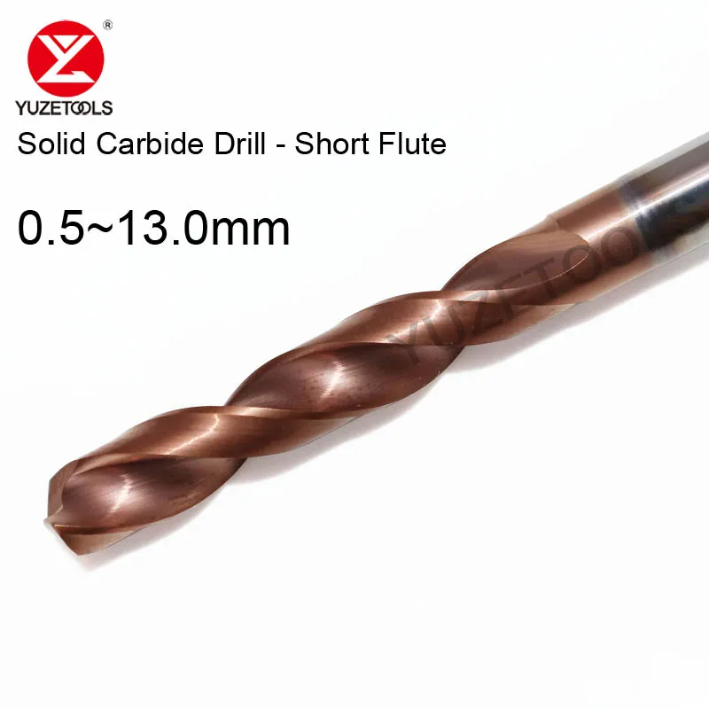 Solid Carbide Drill Bit Long Flute 7.8 8.5 9.6 10.2 Hole Parallel Shank Metal Efficient CNC Drilling Tool Coated Tungsten Steel