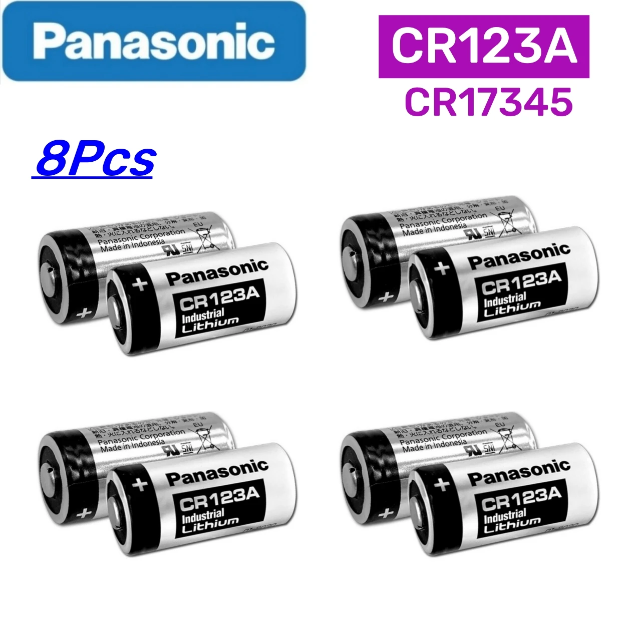 2~10PCS Original Panasonic 123 Lithium 3V Arlo Camera Battery CR123A CR17345 DL123A EL123A 123A