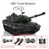 Henglong 1/16 Dark Green 7.0 Challenger II RC Tank 3908 Metal Tracks W/ Rubbers RC Panzer Toys for Boys 1