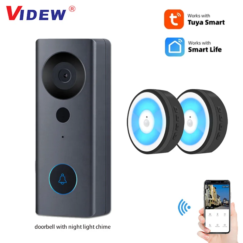 Tuya Smart Doorbell 1080p Wireless Ring Door Bell Camera With Night